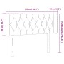 Kopfteil mit LED aus dunkelbraunem Stoff 103x16x78/88 cm von vidaXL, Kopf- und Fußteile - Ref: Foro24-3123565, Preis: 63,42 €...