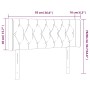 Kopfteil mit LED aus dunkelbraunem Stoff 93x16x78/88 cm von vidaXL, Kopf- und Fußteile - Ref: Foro24-3123557, Preis: 65,78 €,...