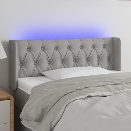 Light gray fabric headboard with LED 103x16x78/88 cm by vidaXL, Headboards and footboards - Ref: Foro24-3123562, Price: 71,47...