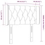 Kopfteil mit LED aus taupegrauem Stoff 83x16x78/88 cm von vidaXL, Kopf- und Fußteile - Ref: Foro24-3123550, Preis: 64,99 €, R...