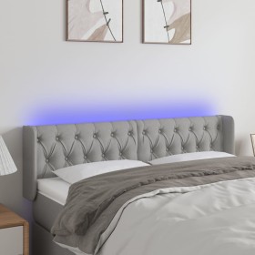 Light gray fabric headboard with LED 163x16x78/88 cm by vidaXL, Headboards and footboards - Ref: Foro24-3123578, Price: 98,75...