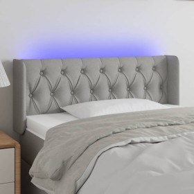 Light gray fabric headboard with LED 93x16x78/88 cm by vidaXL, Headboards and footboards - Ref: Foro24-3123554, Price: 72,99 ...