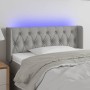 Light gray fabric headboard with LED 93x16x78/88 cm by vidaXL, Headboards and footboards - Ref: Foro24-3123554, Price: 72,49 ...