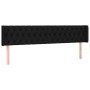 Cabecero con LED de tela negro 203x16x78/88 cm de vidaXL, Cabeceros y pies de cama - Ref: Foro24-3123596, Precio: 85,66 €, De...