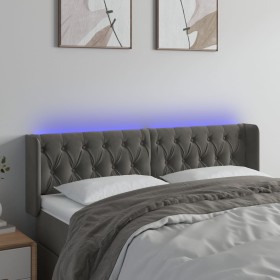 Cabecero con LED de terciopelo gris oscuro 147x16x78/88 cm de vidaXL, Cabeceros y pies de cama - Ref: Foro24-3123621, Precio:...