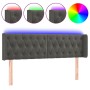 Dark gray velvet headboard with LED 147x16x78/88 cm by vidaXL, Headboards and footboards - Ref: Foro24-3123621, Price: 106,94...