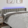 Cabecero con LED de terciopelo gris claro 183x16x78/88 cm de vidaXL, Cabeceros y pies de cama - Ref: Foro24-3123730, Precio: ...