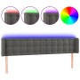 Dark gray velvet headboard with LED 163x16x78/88 cm by vidaXL, Headboards and footboards - Ref: Foro24-3123725, Price: 81,15 ...