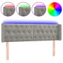 Light gray velvet headboard with LED 163x16x78/88 cm by vidaXL, Headboards and footboards - Ref: Foro24-3123626, Price: 95,99...