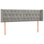 Light gray velvet headboard with LED 163x16x78/88 cm by vidaXL, Headboards and footboards - Ref: Foro24-3123626, Price: 95,99...