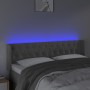 Cabecero con LED de terciopelo gris claro 163x16x78/88 cm de vidaXL, Cabeceros y pies de cama - Ref: Foro24-3123626, Precio: ...