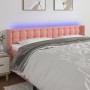 Pink velvet headboard with LED 183x16x78/88 cm by vidaXL, Headboards and footboards - Ref: Foro24-3123735, Price: 83,99 €, Di...