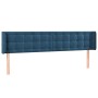 Dark blue velvet headboard with LED 203x16x78/88 cm by vidaXL, Headboards and footboards - Ref: Foro24-3123740, Price: 85,52 ...