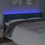 Dark blue velvet headboard with LED 203x16x78/88 cm by vidaXL, Headboards and footboards - Ref: Foro24-3123740, Price: 85,52 ...