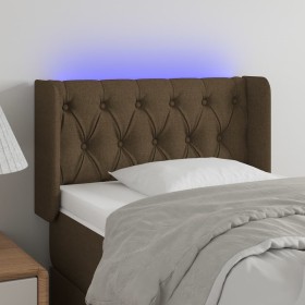 Headboard with LED in dark brown fabric 83x16x78/88 cm by vidaXL, Headboards and footboards - Ref: Foro24-3123549, Price: 63,...