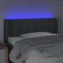 Cabecero con LED de tela gris oscuro 103x16x78/88 cm de vidaXL, Cabeceros y pies de cama - Ref: Foro24-3123661, Precio: 61,64...