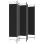 Biombo divisor de 6 paneles de tela negro 240x200 cm de vidaXL, Divisores de ambientes - Ref: Foro24-350161, Precio: 49,19 €,...