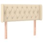 Cream fabric headboard with LED 93x16x78/88 cm by vidaXL, Headboards and footboards - Ref: Foro24-3123559, Price: 65,82 €, Di...