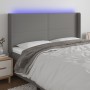 Dunkelgraues Stoffkopfteil mit LED 163x16x118/128 cm von vidaXL, Kopf- und Fußteile - Ref: Foro24-3123775, Preis: 132,99 €, R...