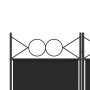 Divider screen with 6 black fabric panels 240x200 cm by vidaXL, Room dividers - Ref: Foro24-350161, Price: 49,19 €, Discount: %