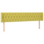 Green fabric headboard with LED 203x16x78/88 cm by vidaXL, Headboards and footboards - Ref: Foro24-3123601, Price: 82,99 €, D...