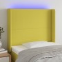 Green fabric headboard with LED 103x16x118/128 cm by vidaXL, Headboards and footboards - Ref: Foro24-3123765, Price: 75,66 €,...