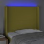 Green fabric headboard with LED 103x16x118/128 cm by vidaXL, Headboards and footboards - Ref: Foro24-3123765, Price: 75,66 €,...