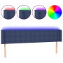 Cabecero con LED de tela azul 183x16x78/88 cm de vidaXL, Cabeceros y pies de cama - Ref: Foro24-3123690, Precio: 81,99 €, Des...