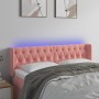 Pink velvet headboard with LED 163x16x78/88 cm by vidaXL, Headboards and footboards - Ref: Foro24-3123631, Price: 93,99 €, Di...