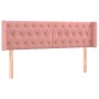 Pink velvet headboard with LED 163x16x78/88 cm by vidaXL, Headboards and footboards - Ref: Foro24-3123631, Price: 93,99 €, Di...