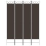 Divider screen with 4 brown fabric panels 160x220 cm by vidaXL, Room dividers - Ref: Foro24-350167, Price: 36,99 €, Discount: %