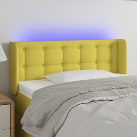 Headboard with LED in green fabric 93x16x78/88 cm by vidaXL, Headboards and footboards - Ref: Foro24-3123659, Price: 47,99 €,...