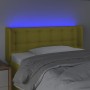 Kopfteil mit LED aus grünem Stoff 93x16x78/88 cm von vidaXL, Kopf- und Fußteile - Ref: Foro24-3123659, Preis: 47,03 €, Rabatt: %