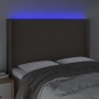 Headboard with LED in taupe gray fabric 147x16x118/128 cm by vidaXL, Headboards and footboards - Ref: Foro24-3123770, Price: ...