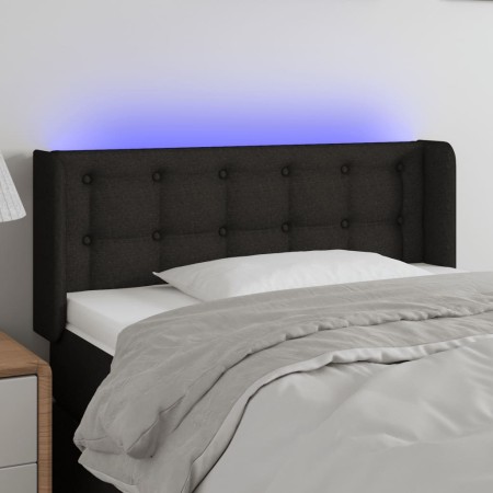 Cabecero con LED de tela negro 93x16x78/88 cm de vidaXL, Cabeceros y pies de cama - Ref: Foro24-3123654, Precio: 55,94 €, Des...