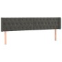 Dark gray velvet headboard with LED 203x16x78/88 cm by vidaXL, Headboards and footboards - Ref: Foro24-3123639, Price: 88,32 ...