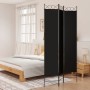 Biombo divisor de 3 paneles de tela negro 120x220 cm de vidaXL, Divisores de ambientes - Ref: Foro24-350165, Precio: 32,91 €,...