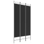 Biombo divisor de 3 paneles de tela negro 120x220 cm de vidaXL, Divisores de ambientes - Ref: Foro24-350165, Precio: 32,91 €,...