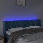 Cabecero con LED de terciopelo azul oscuro 147x16x78/88 cm de vidaXL, Cabeceros y pies de cama - Ref: Foro24-3123624, Precio:...