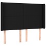 Black fabric headboard with LED 147x16x118/128 cm by vidaXL, Headboards and footboards - Ref: Foro24-3123768, Price: 129,95 €...