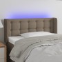 Headboard with LED in taupe gray fabric 103x16x78/88 cm by vidaXL, Headboards and footboards - Ref: Foro24-3123664, Price: 57...