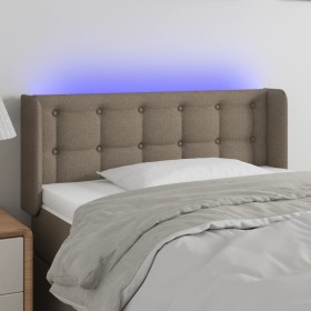 Headboard with LED in taupe gray fabric 103x16x78/88 cm by vidaXL, Headboards and footboards - Ref: Foro24-3123664, Price: 61...