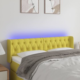 Green fabric headboard with LED 163x16x78/88 cm by vidaXL, Headboards and footboards - Ref: Foro24-3123585, Price: 78,37 €, D...