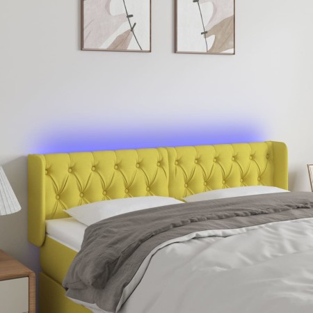 Green fabric headboard with LED 163x16x78/88 cm by vidaXL, Headboards and footboards - Ref: Foro24-3123585, Price: 78,99 €, D...