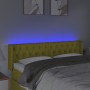 Green fabric headboard with LED 163x16x78/88 cm by vidaXL, Headboards and footboards - Ref: Foro24-3123585, Price: 78,99 €, D...