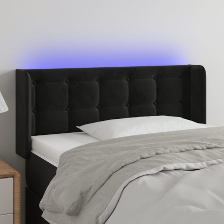 Cabecero con LED de terciopelo negro 93x16x78/88 cm de vidaXL, Cabeceros y pies de cama - Ref: Foro24-3123708, Precio: 59,41 ...