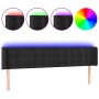 Black velvet headboard with LED 203x16x78/88 cm by vidaXL, Headboards and footboards - Ref: Foro24-3123738, Price: 88,81 €, D...