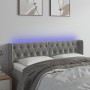 Light gray velvet headboard with LED 147x16x78/88 cm by vidaXL, Headboards and footboards - Ref: Foro24-3123620, Price: 103,8...