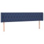 Blue fabric headboard with LED 203x16x78/88 cm by vidaXL, Headboards and footboards - Ref: Foro24-3123600, Price: 98,16 €, Di...