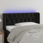 Cabecero con LED de terciopelo negro 93x16x78/88 cm de vidaXL, Cabeceros y pies de cama - Ref: Foro24-3123610, Precio: 68,12 ...